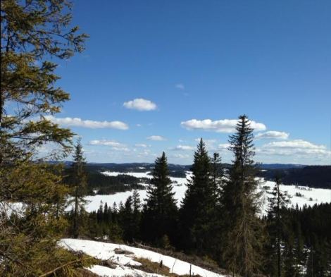 Fra Nyseteråsen og sydover i påsken